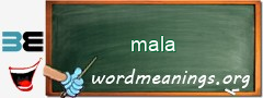 WordMeaning blackboard for mala